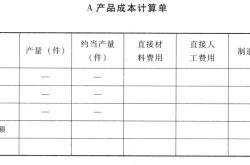 箱包成本核算过程